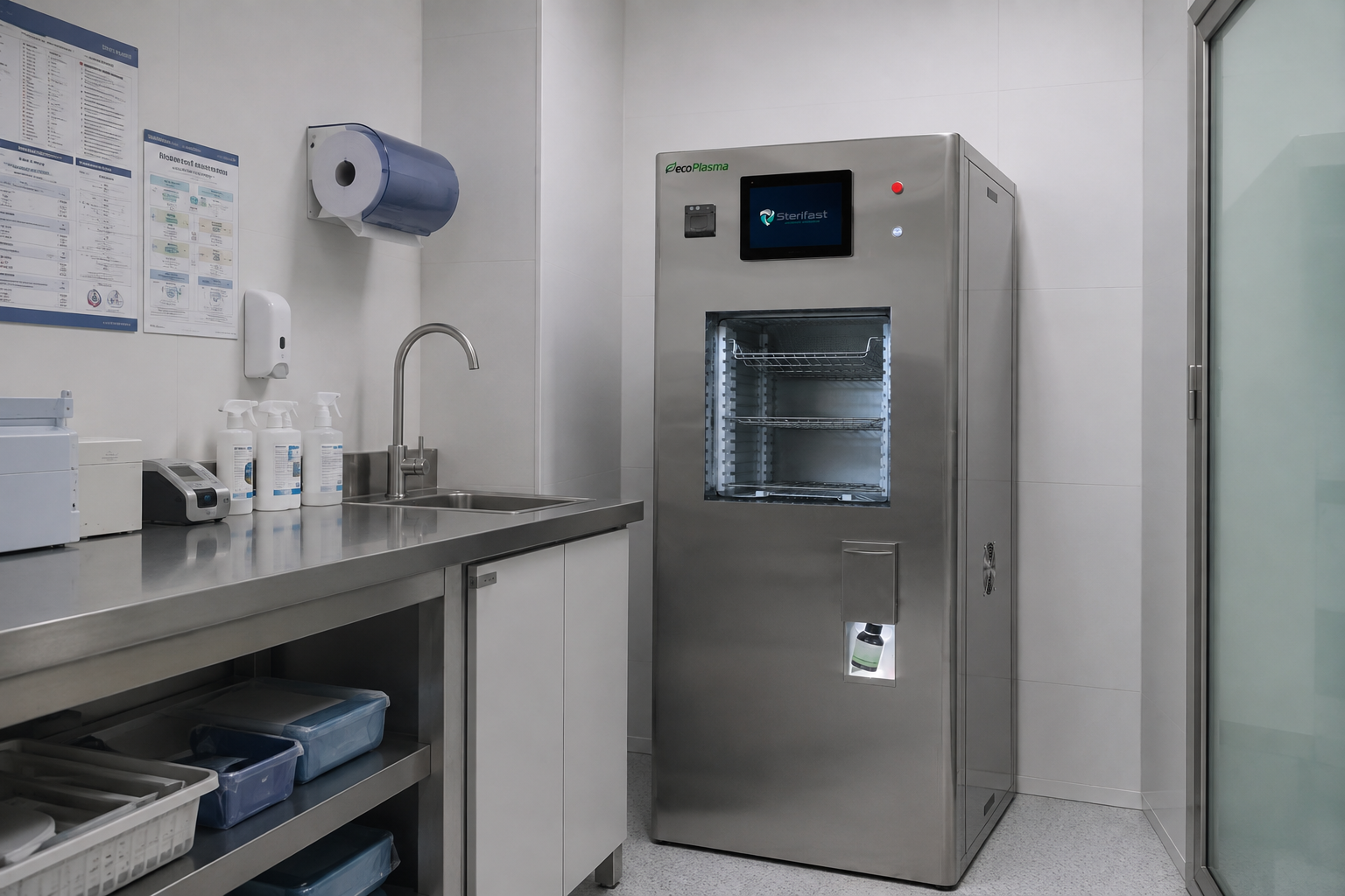 EcoPlasma sterilizer in a clinical reprocessing environment