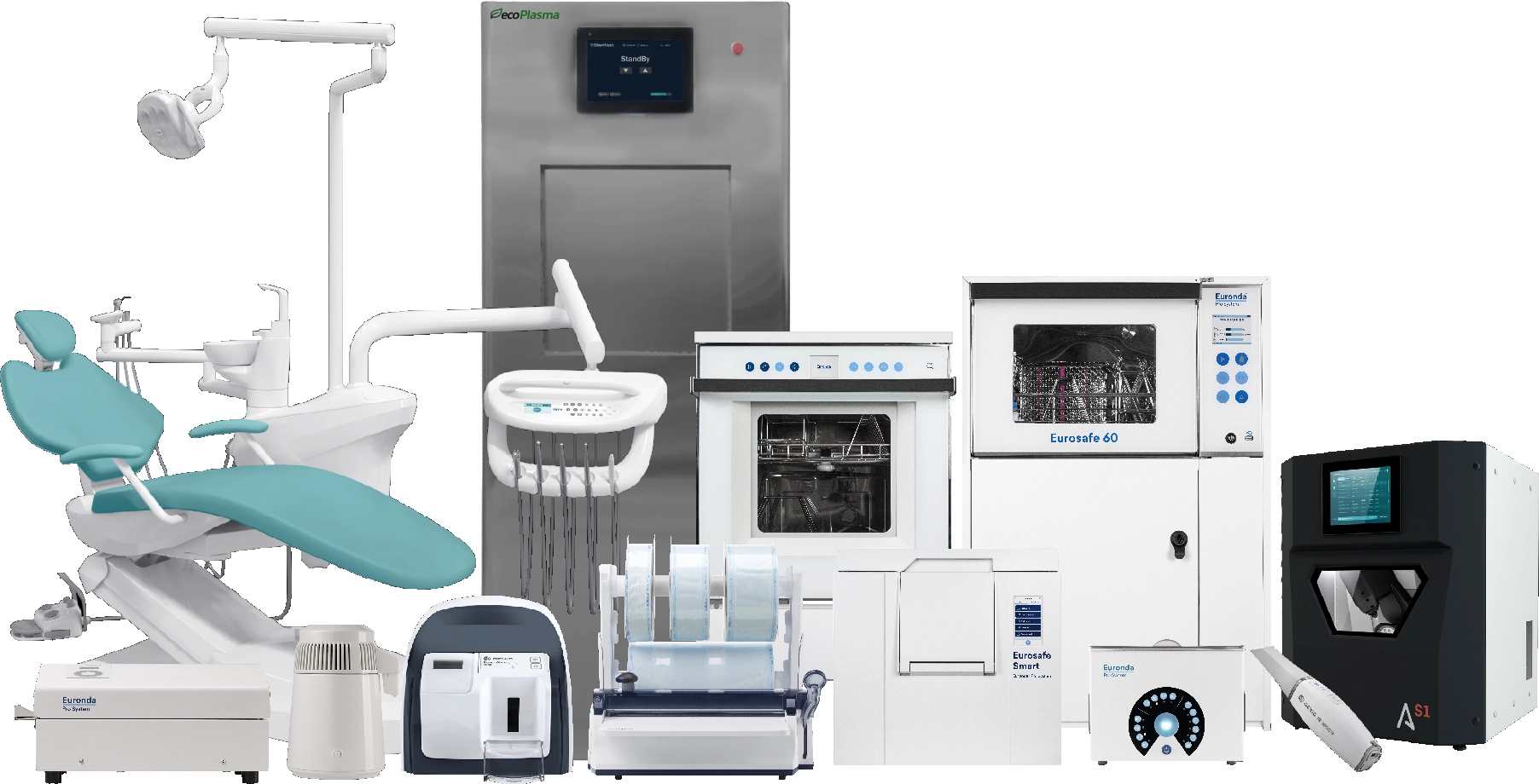 A selection of Sterifast sterilization, disinfection, and dental equipment products